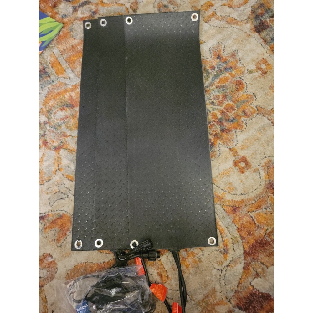 Heated Snow Melting Mats for Outdoor Steps 10x30 Electric Ice Melt 3 Pack Black